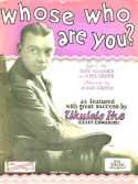 Whose Who Are You?, Jesse Greer, 1925