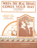 When The Real Thing Comes Your Way, Larry Spier, 1929
