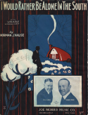 I Would Rather Be Alone In The South, Norman J. Vause, 1925