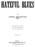 Hateful Blues, Perry Bradford