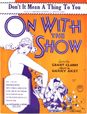 Don't It Mean A Thing To You?, Harry Akst, 1929