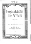 Everybody Called Her Tom Boy Girl, Milton Ager, 1921