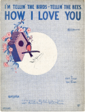 How i Love You, Lew Brown; Cliff Friend, 1926