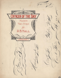 Officer Of The Day March, R. B. Hall, 1903