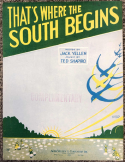That's Where The South Begins, Ted Shapiro, 1930