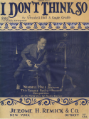 I Don't Think So, Wendell W. Hall; Gayle Grubb, 1925