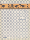 'Taint So, Honey, 'Taint So, Willard Robison, 1928