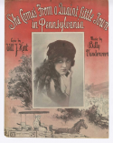 She Comes From A Quaint Little Town In Pennsylvania, William J. (Billy) Vanderveer, 1916
