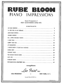 Piano Impressions, Rube Bloom, 1936