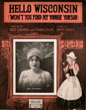 Hello Wisconsin (Won't You Find My Yonnie Yonson?), Harry Ruby, 1917