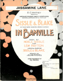 Jassamine Lane, Noble Sissle; Eubie (J. Hubert) Blake, 1926