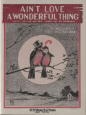 Ain't Love A Wonderful Thing, Roy Ingraham, 1923