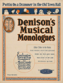 Puttin' On A Drammer In The Old Town Hall, Jeff T. Branen; Frederick G. Johnson, 1922