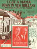 I Got A Mama Down In New Orleans Another Mama Up In Maine, Jack Culley; Jimmy McHugh; Irving Mills, 1926