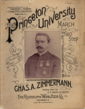Princeton University Marxh, Chas A. Zimmermann, 1896