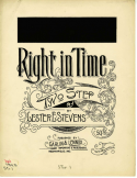 Right In Time, Lester E. Stevens, 1904