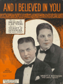 And I Believed In You, Frank Wright; Frank Bessinger, 1925
