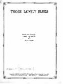 Those Lonely Blues, Eddie Jackson; Armand J. Piron, 1927