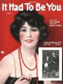 It Had To Be You version 1, Isham E. Jones, 1924
