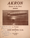 Akron Queen Of The Skies March, Anne Berrodin, 1932