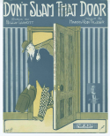 Don't Slam The Door, Harry Von Tilzer, 1916