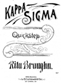 Kappa Sigma Quickstep, Rita Braughn, 1893