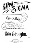 Kappa Sigma Quickstep, Rita Braughn, 1893