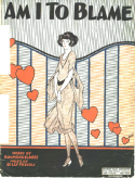 Am I To Blame, Billy Fazioli, 1923