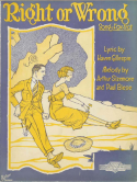 Right Or Wrong, Arthur Sizemore; Paul Biese, 1921