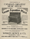 Toronto Exposition March, Louis Sekinger, 1899