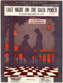 Last Night On The Back Porch, Lew Brown; Carl Schraubstader, 1923