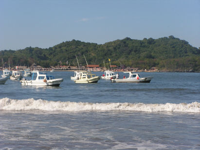 Water taxis and Ixtapa Island