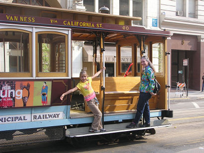 Riding the cable car