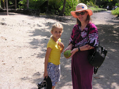 The coconut that almost hit us on the head!