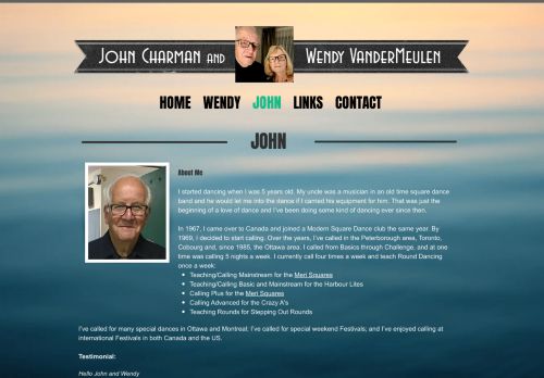 Web site for "John Charman"