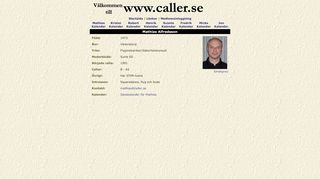 Web site for "Mathias Alfredsson"