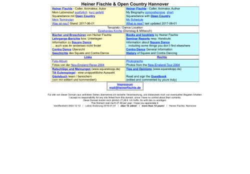 Web site for "Heiner Fischle"