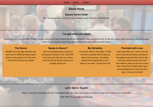 Web site for "David Hinds"