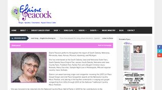 Web site for "Elaine Peacock"