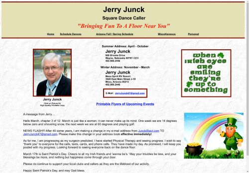Web site for "Jerry Junck"
