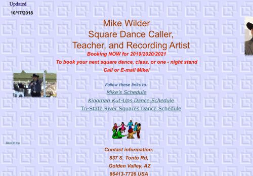 Web site for "Mike Wilder"