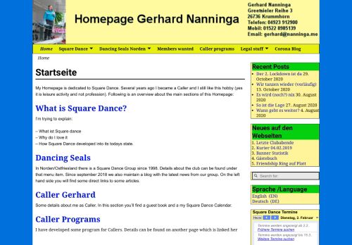 Web site for "Gerhard Nanninga"