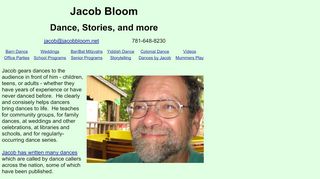 Web site for "Jacob Bloom"