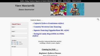 Web site for "Vincent Masciarelli"