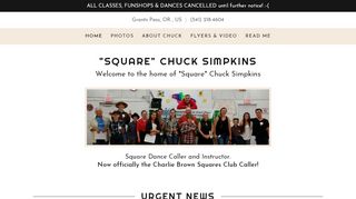 Web site for "Chuck "Square Chuck" and Carla Simpkins"