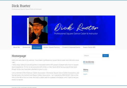 Web site for "Dick Rueter"