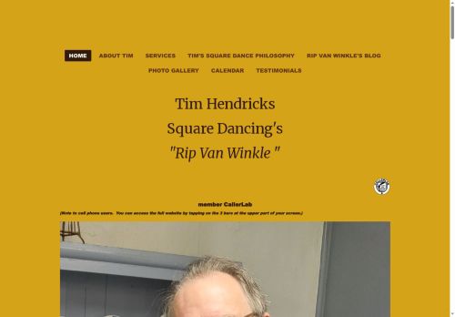 Web site for "Tim "Rip Van Winkle" Hendricks"