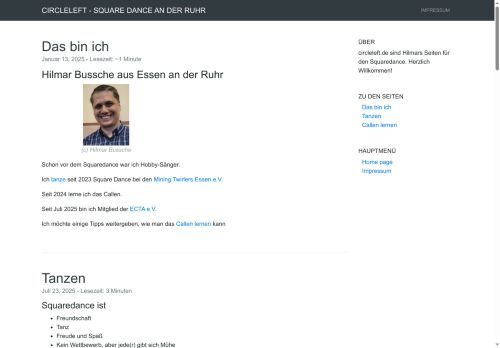 Web site for "Hilmar Bussche"