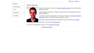 Web site for "Martin Sladek"