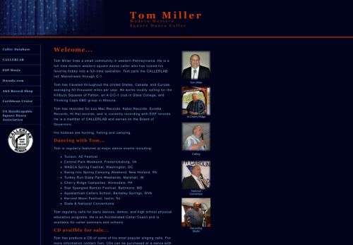 Web site for "Tom Miller"